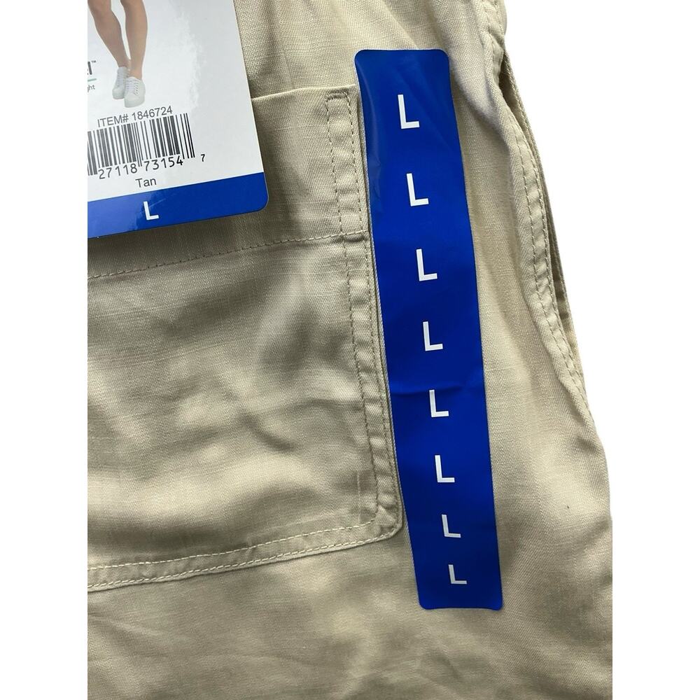 Hilary Radley Women's Pull-On with Side Seam Pockets Shorts Size Large Tan - Picture 4 of 16